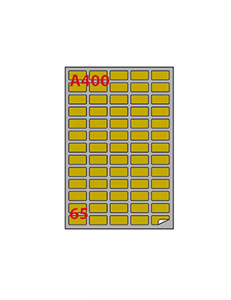 Etichette Adesive Markin - A4 - 38,1x21,2 mm - A/400 - 220LGA400 (Oro Conf. 100) Etichette Adesive Markin - A4 - 38,1x21,2 mm - A/400 - 220LGA400 (Oro Conf. 100)