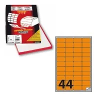 Etichette Adesive Markin - A4 - 47,5x25,5 mm - A/406 - X210A406F-AR (Arancione Fluo Conf. 100)