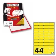 Etichette Adesive Markin con Angoli Arrotondati - A4 - 47,5x25,5 mm - A/406 - X210A406F-GI (Giallo Fluo Conf. 100)