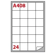 Etichette Adesive Markin con Angoli Arrotondati - A4 - 47,5x46,5 mm - A/408 - 210A408 (Bianco Conf. 100)