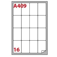 Etichette Adesive Markin con Angoli Arrotondati - A4 - 47,7x70 mm - A/409 - 210A409 (Bianco Conf. 100)