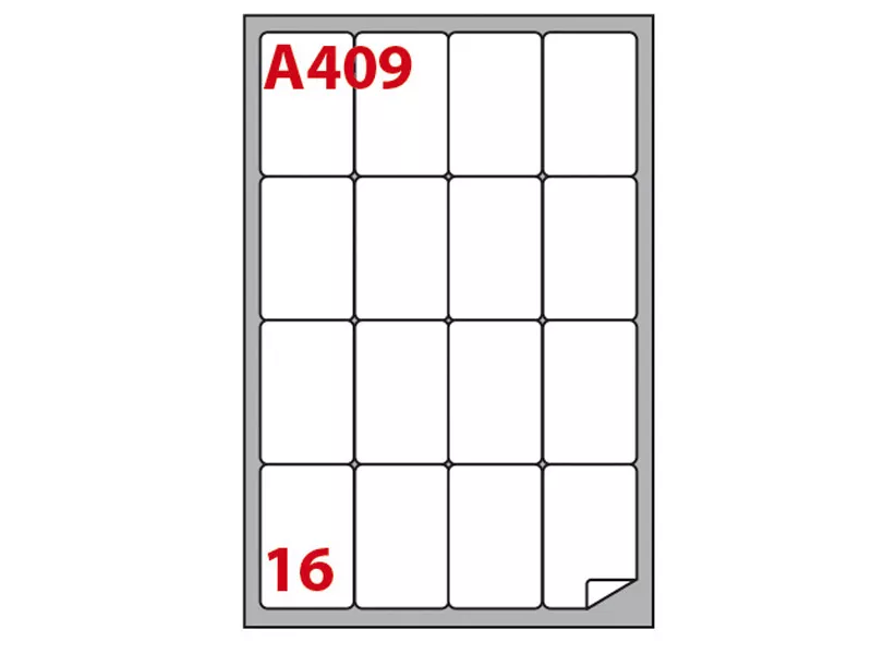Etichette Adesive Markin con Angoli Arrotondati - A4 - 47,7x70 mm - A/409 - 210A409 (Bianco Conf. 100)