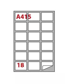 Etichette Adesive Markin - A4 - 63,5x46,6 mm - A/415 - 210A415 (Bianco Conf. 100)