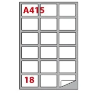 Etichette Adesive Markin - A4 - 63,5x46,6 mm - A/415 - 210A415 (Bianco Conf. 100)