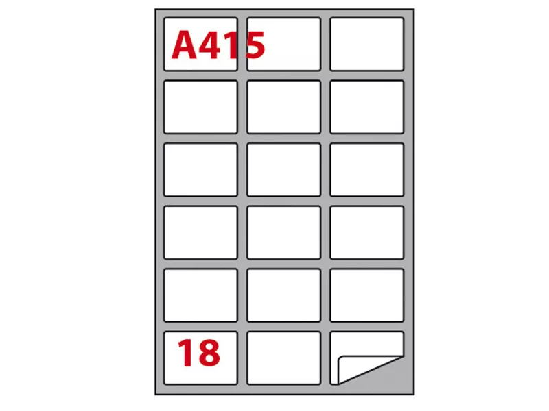 Etichette Adesive Markin - A4 - 63,5x46,6 mm - A/415 - 210A415 (Bianco Conf. 100)