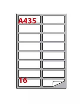 Etichette Adesive Markin - A4 - 99,1x34 mm - A/435 - 210A435 (Bianco Conf. 100)