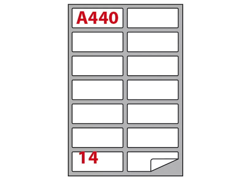 Etichette Adesive Markin - A4 - 99,1x38,1 mm - A/440 - 210A440 (Bianco Conf. 100)