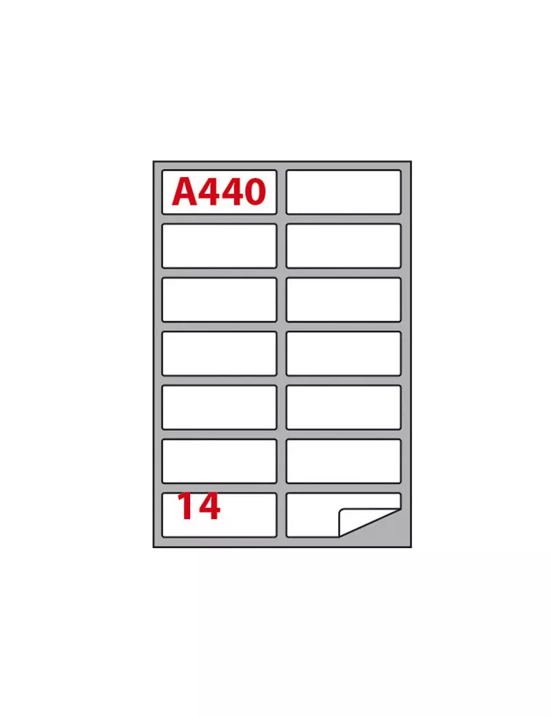 Etichette Adesive Markin - A4 - 99,1x38,1 mm - A/440 - 210A440 (Bianco Conf. 100) Etichette Adesive Markin - A4 - 99,1x38,1 mm - A/440 - 210A440 (Bianco Conf. 100)