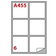 Etichette Adesive Markin con Angoli Arrotondati - A4 - 99,1x93,1 mm - A/455 - 210A455 (Bianco Conf. 100)