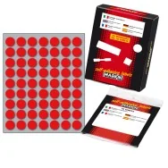 Etichette Adesive Rotonde Markin - Ø14 mm - 10005RO (Rosso Conf. 10)