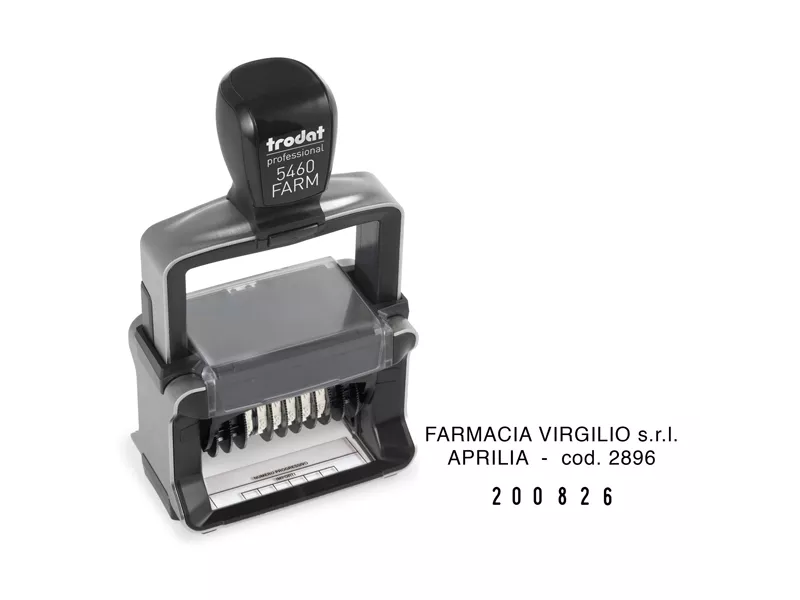 Timbro Datario Autoinchiostrante Printy 5460/Farm Trodat - 56x33 mm - 139703 (per Farmacie)