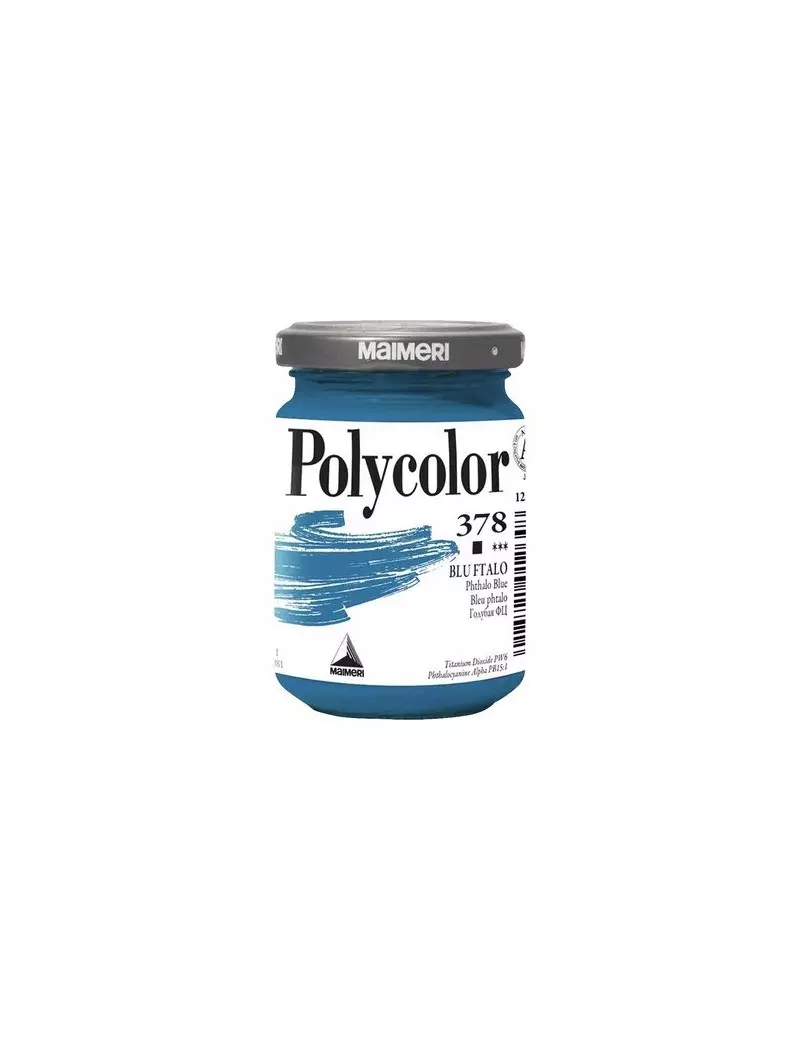 Colore Acrilico Polycolor Maimeri - 140 ml - M1220378 (Blu Ftalo Conf. 3)
