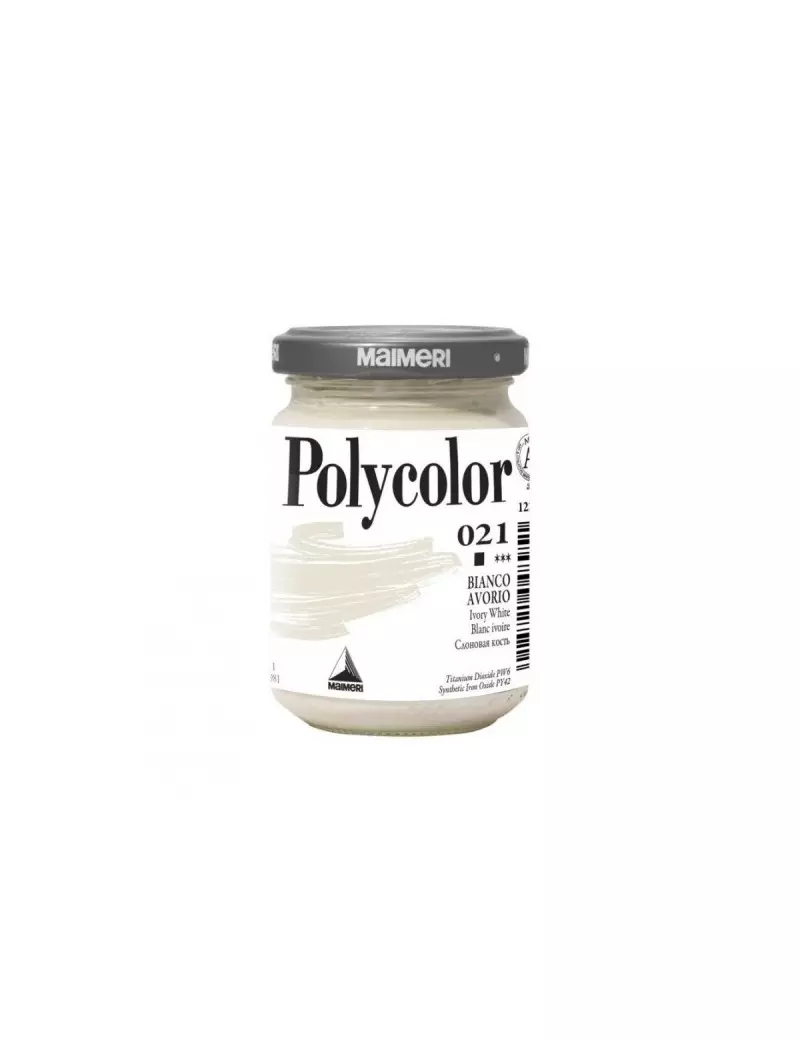 Colore Acrilico Polycolor Maimeri - 140 ml - M1220021 (Bianco Avorio Conf. 3)