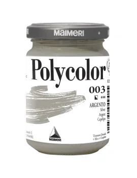 Colore Acrilico Polycolor Maimeri - 140 ml - M1220003 (Argento Conf. 3)