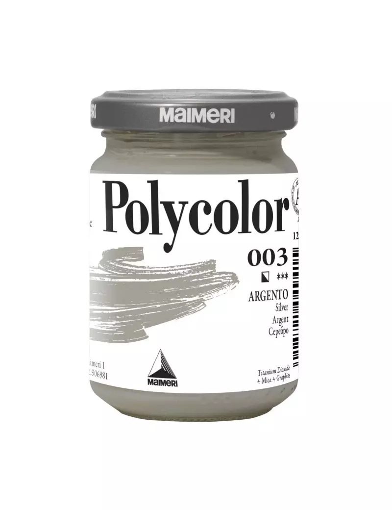 Colore Acrilico Polycolor Maimeri - 140 ml - M1220003 (Argento Conf. 3) Colore Acrilico Polycolor Maimeri - 140 ml - M1220003 (Argento Conf. 3)