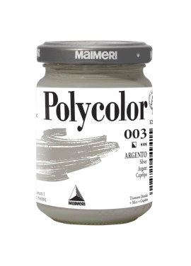 Colore Acrilico Polycolor Maimeri - 140 ml - M1220003 (Argento Conf. 3)