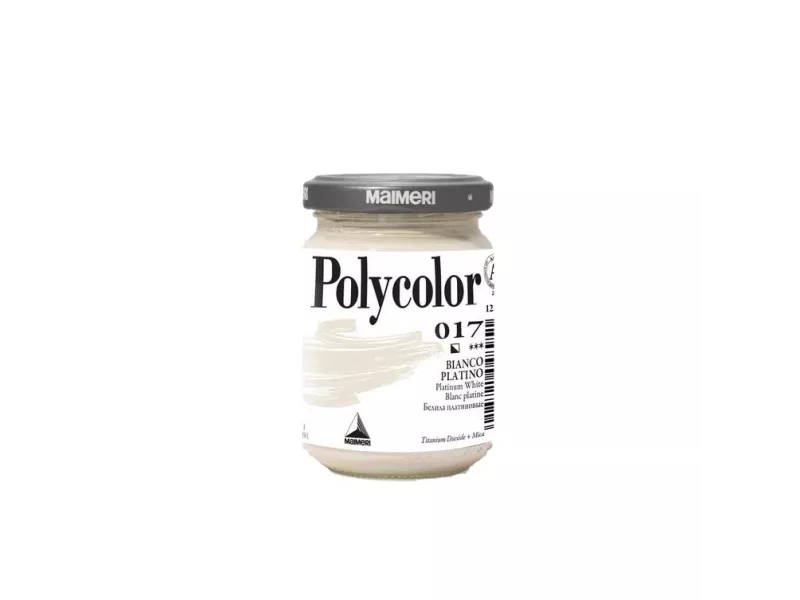 Colore Acrilico Polycolor Maimeri - 140 ml - M1220017 (Bianco Platino Conf. 3)