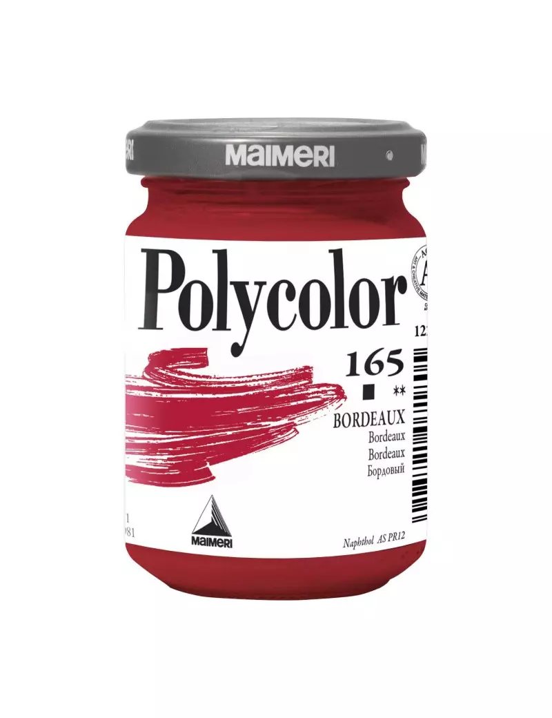 Colore Acrilico Polycolor Maimeri - 140 ml - M1220165 (Bordeaux Conf. 3)