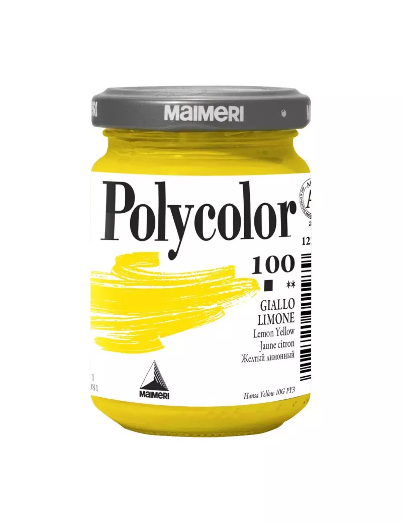 Colore Acrilico Polycolor Maimeri - 140 ml - M1220100 (Giallo Limone Conf. 3)