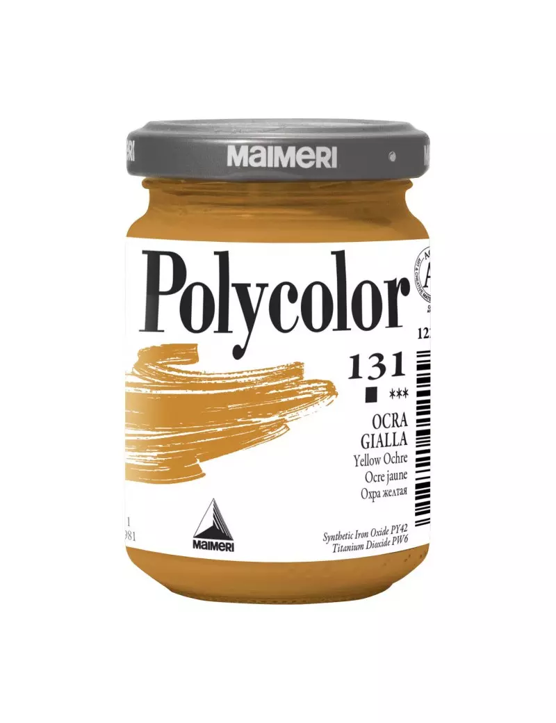 Colore Acrilico Polycolor Maimeri - 140 ml - M1220131 (Ocra Gialla Conf. 3)