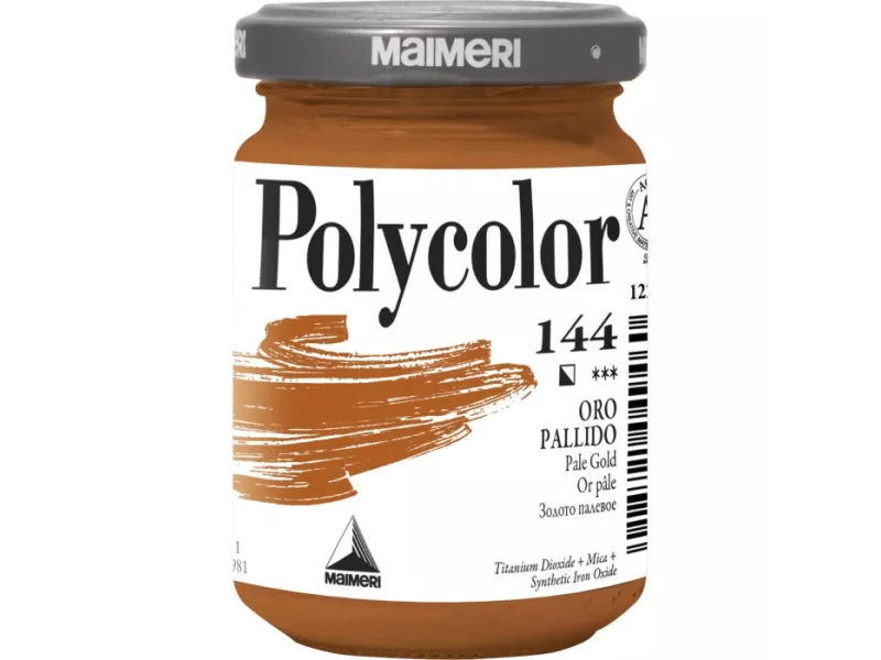 Colore Acrilico Polycolor Maimeri - 140 ml - M1220144 (Oro Pallido Conf. 3)