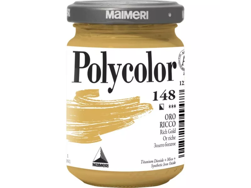 Colore Acrilico Polycolor Maimeri - 140 ml - M1220148 (Oro Ricco Conf. 3)