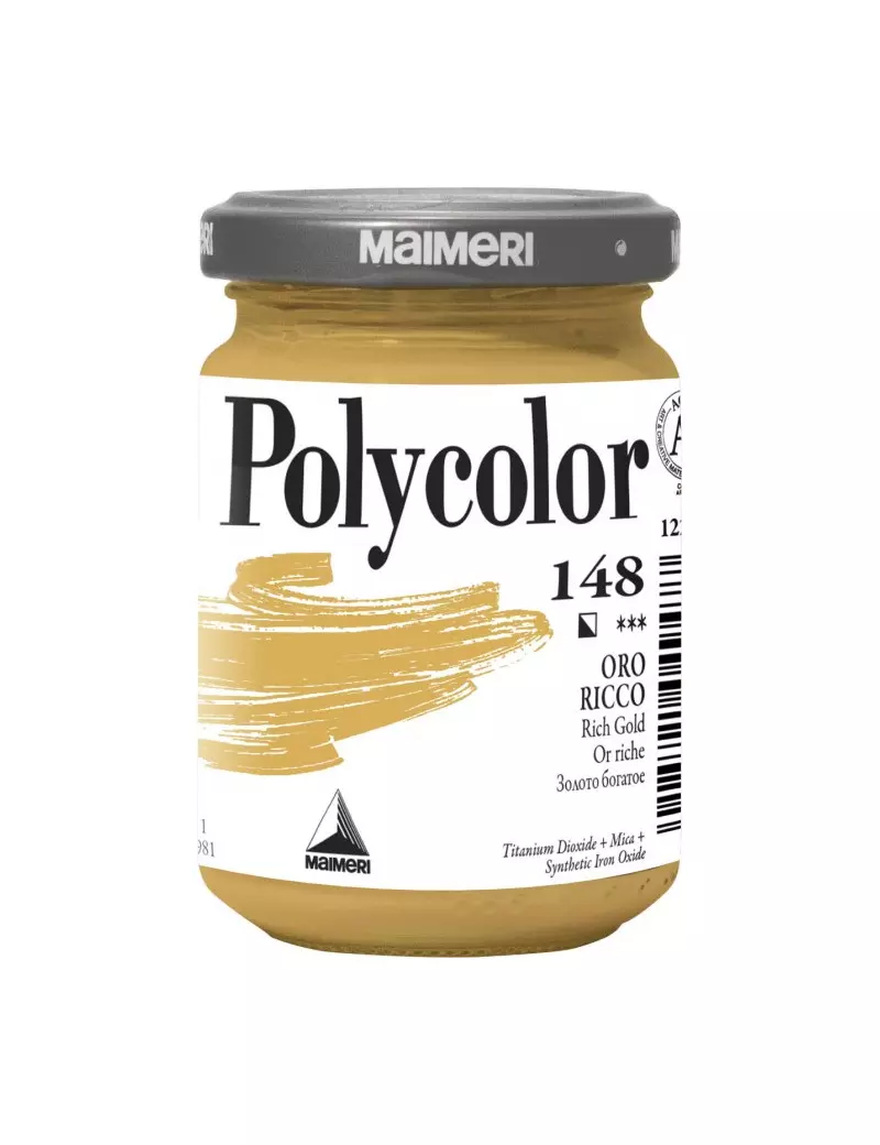 Colore Acrilico Polycolor Maimeri - 140 ml - M1220148 (Oro Ricco Conf. 3)