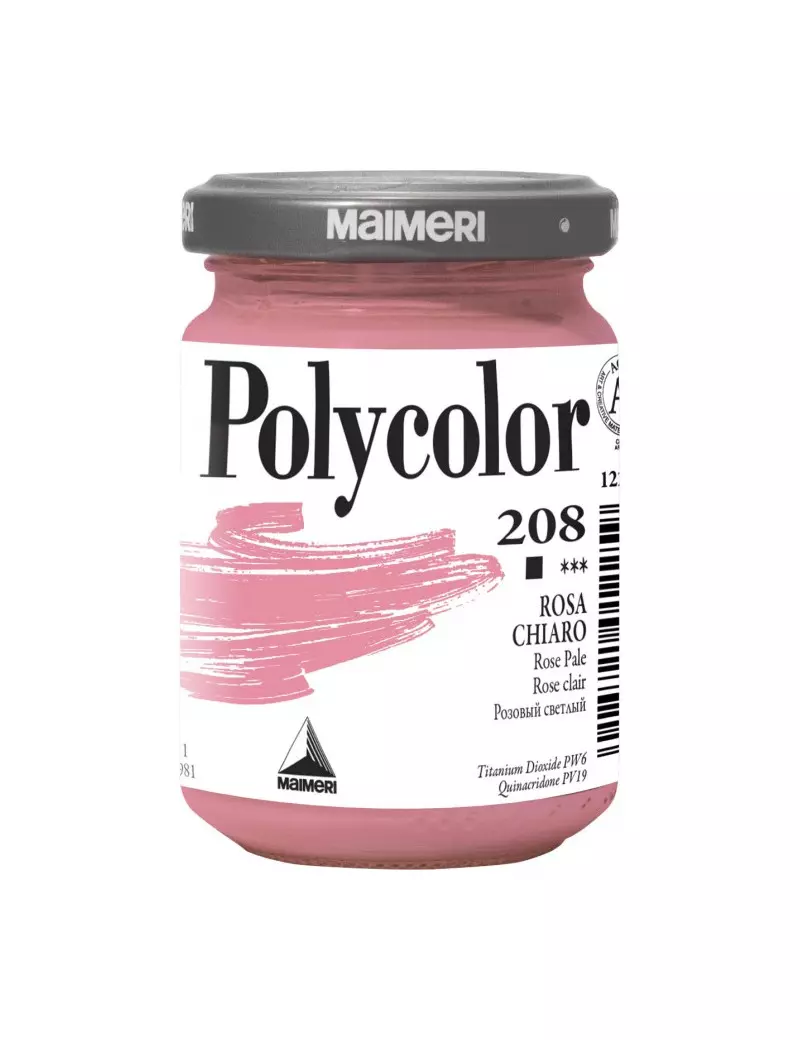 Colore Acrilico Polycolor Maimeri - 140 ml - M1220208 (Rosa Chiaro Conf. 3)