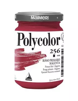 Colore Acrilico Polycolor Maimeri - 140 ml - M1220256 (Rosso Primario Magenta Conf. 3)