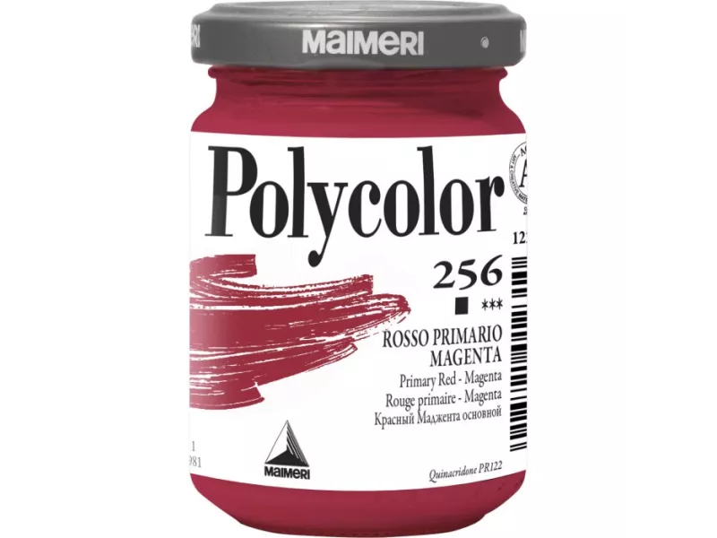 Colore Acrilico Polycolor Maimeri - 140 ml - M1220256 (Rosso Primario Magenta Conf. 3)