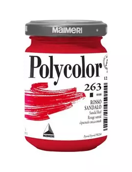 Colore Acrilico Polycolor Maimeri - 140 ml - M1220263 (Rosso Brillante Conf. 3)