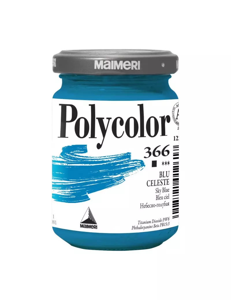 Colore Acrilico Polycolor Maimeri - 140 ml - M1220366 (Celeste Conf. 3) Colore Acrilico Polycolor Maimeri - 140 ml - M1220366 (Celeste Conf. 3)