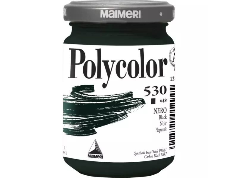 Colore Acrilico Polycolor Maimeri - 140 ml - M1220530 (Nero Conf. 3)