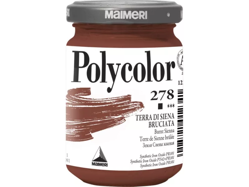Colore Acrilico Polycolor Maimeri - 140 ml - M1220278 (Terra di Siena Bruciata Conf. 3)