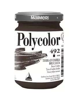 Colore Acrilico Polycolor Maimeri - 140 ml - M1220492 (Terra d'Ombra Bruciata Conf. 3)