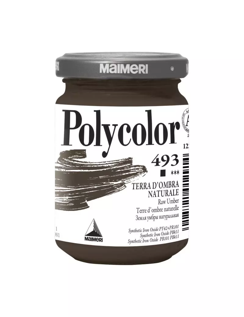 Colore Acrilico Polycolor Maimeri - 140 ml - M1220493 (Terra d'Ombra Naturale Conf. 3)