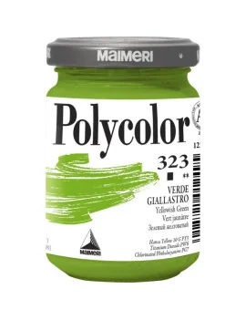 Colore Acrilico Polycolor Maimeri - 140 ml - M1220323 (Verde Giallastro Conf. 3)