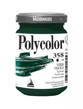 Colore Acrilico Polycolor Maimeri - 140 ml - M1220358 (Verde Vescica Conf. 3)