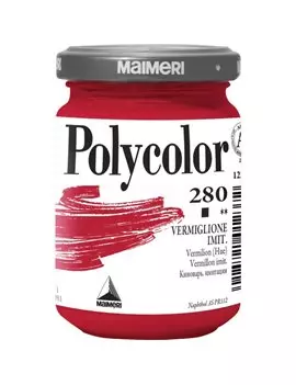 Colore Acrilico Polycolor Maimeri - 140 ml - M1220280 (Vermiglione Imitazione Conf. 3)