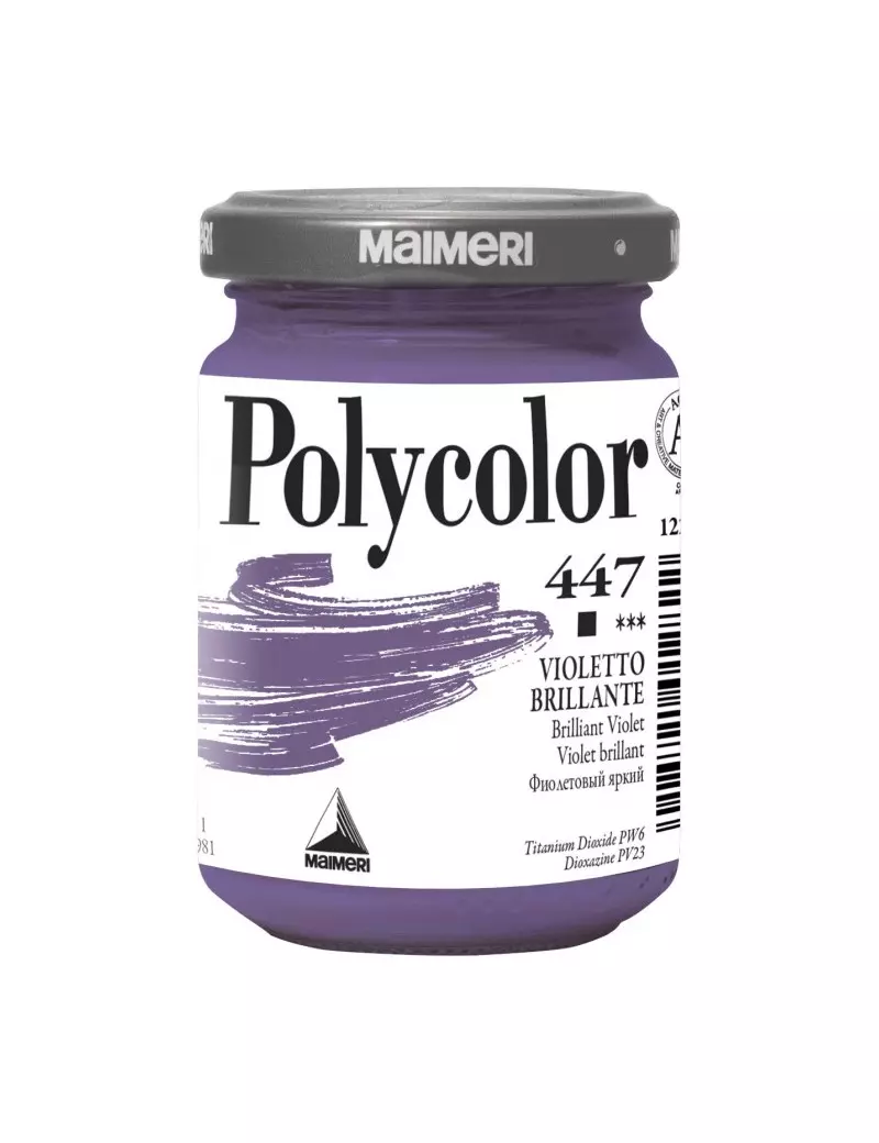 Colore Acrilico Polycolor Maimeri - 140 ml - M1220447 (Violetto Brillante Conf. 3)
