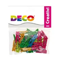 Mollette Colorate in Legno CWR - 25 mm - 12023 (Assortiti Neon Conf. 45)