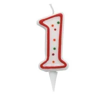 Candelina per Torta - Numero 1 (Multicolor)