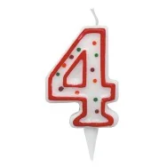 Candelina per Torta Big Party - Numero 4 - CC06034 (Multicolor)