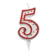 Candelina per Torta Big Party - Numero 5 - CC06035 (Multicolor)