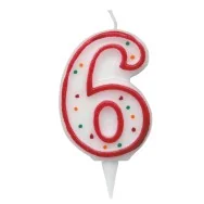 Candelina per Torta Big Party - Numero 6 - CC06036 (Multicolor)