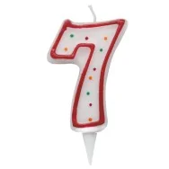 Candelina per Torta Big Party - Numero 7 - CC06037 (Multicolor)