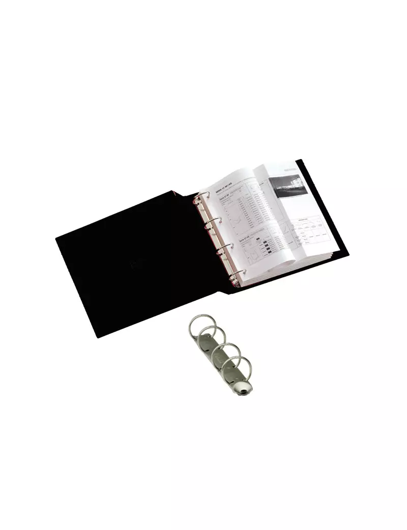 Raccoglitore Stelvio Sei Rota - A4 - 4 Anelli Tondi Ø16 mm - Dorso 2,5 cm - 36164410 (Nero) Raccoglitore Stelvio Sei Rota - A4 - 4 Anelli Tondi Ø16 mm - Dorso 2,5 cm - 36164410 (Nero)