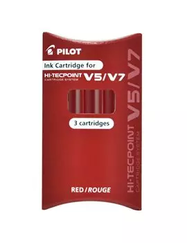 Refill per Penna V5/V7 Refillable Pilot - 0,5 mm - 040337 (Rosso Conf. 3)