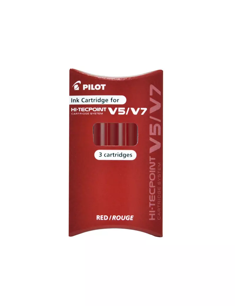 Refill per Penna V5/V7 Refillable Pilot - 0,5 mm - 040337 (Rosso Conf. 3)