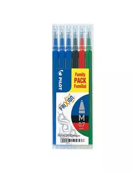 Refill per Penna Cancellabile Frixion Ball Pilot - 0,7 mm - 006649 (Assortiti Conf. 6)